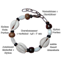 SEESTERN Armband / Armbänder mit Kauri Muschel Design, Muschel Modeschmuck/010