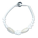 SEESTERN Armband / Armbänder mit Kauri Muschel Design, Muschel Modeschmuck/012 Weiss_5 Stueck