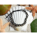 Seestern Armband / Armbänder Echtleder Band mit Metal Ösen Leder Modeschmuck /1001 Schwarz_5 Stueck