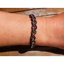 Seestern Armband / Armbänder Echtleder Band mit Metal Ösen Leder Modeschmuck /1001 Schwarz_5 Stueck