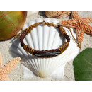 Seestern Armband / Armbänder Echtleder Band mit Metal Öse Leder Modeschmuck /1007 Braun_1 Stueck