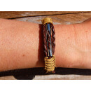 Seestern Armband / Armbänder Echtleder Band mit Metal Öse Leder Modeschmuck /1007 Braun_1 Stueck