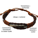 Seestern Armband / Armbänder Echtleder Band mit Metal Öse Leder Modeschmuck /1007 Braun_1 Stueck
