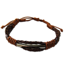Seestern Armband / Armbänder Echtleder Band mit Metal Öse Leder Modeschmuck /1007 Braun_5 Stueck
