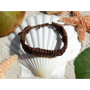 Seestern Armband / Armbänder Echtleder Band Leder Modeschmuck /1008 Braun_1 Stueck