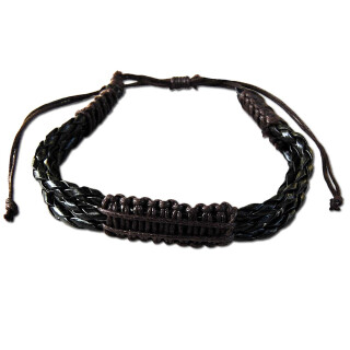 Seestern Armband / Armbänder Echtleder Band Leder Modeschmuck /1008 Schwarz_5 Stueck