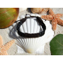 Seestern Armband / Armbänder Echtleder Band Leder Modeschmuck /1008 Schwarz_5 Stueck