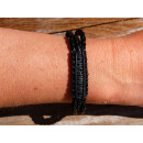 Seestern Armband / Armbänder Echtleder Band Leder Modeschmuck /1008 Schwarz_5 Stueck