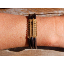 Seestern Armband / Armbänder Echtleder Band Leder Modeschmuck /1010 Braun_5 Stueck