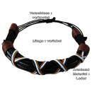 Seestern Armband / Armbänder Echtleder Band Leder Modeschmuck /1011 Schwarz_5 Stueck