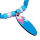Seestern Halskette Modeschmuck mit Surfboard Nylon Anhänger 2,5 cm variables Halsband /1585