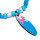 Seestern Halskette Modeschmuck mit Surfboard Nylon Anhänger 2,5 cm variables Halsband /1585 Hellblau_ 5 Stueck