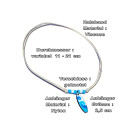 Seestern Halskette Modeschmuck mit Surfboard Nylon Anhänger 2,5 cm variables Halsband /1587 Hellblau_ 5 Stueck