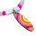 Seestern Halskette Modeschmuck mit Surfboard Nylon Anhänger 2,5 cm variables Halsband /1589