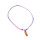 Seestern Halskette Modeschmuck mit Surfboard Nylon Anhänger 2,5 cm variables Halsband /1589 Rosa_ 5 Stueck