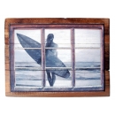 Seestern Deko Holz Wandbild im Vintage Sixties Surf Look...