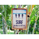 Seestern Deko Holz Wandbild im Vintage Sixties Surf Look 40 x 60 cm Surfing Motiv /1824