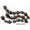 SEESTERN Fischschwarm Metall Wand Deko Verzierung Hänge Wand Dekoration 80cm /1809.tuerkis