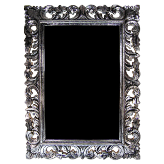 SEESTERN Wand Spiegel 60x80cm Holzrahmen in Metalloptik für Bad, Garderobe etc./1903