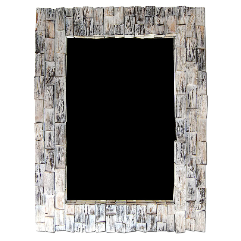 Seestern Sportswear SEESTERN Wand Spiegel 60x100cm Holzrahmen in Teakholz für Bad, Garderobe etc./1904