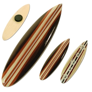 Khlschrank Magnet Deko Holz Surfboard 12 cm Airbrush Surfen Wellenreiten /1954 3 er Pack