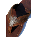 SEESTERN Herren Leder Zehentrenner Zehensandale Zehensteg Sandalen Gr.40-50 /1964.bw Braun EUR 47