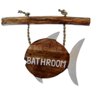 Dekorations Holz Schild Bad Bathroom Badezimmer...