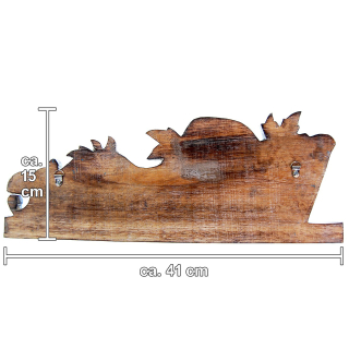 Dekorations Holz Wand Schild Welcome Willkommen 41 x 15 cm /1984