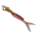 Dekoration Holz Wand Deko Meerjungfrau Mermaid 62 x 14 cm /1981_L rosa
