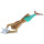 Dekoration Holz Wand Deko Meerjungfrau Mermaid 62 x 14 cm /1981_L türkis