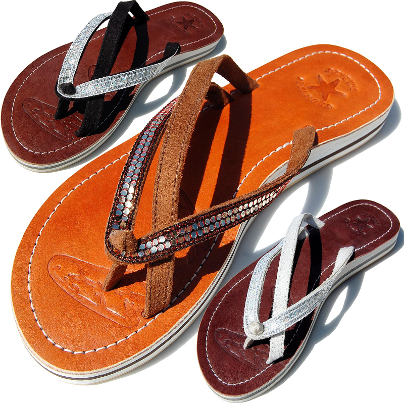 Seestern Sportswear SEESTERN Damen Leder Zehentrenner Zehensandale Zehensteg Sandalen in Größe 36-44 /2121