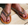 SEESTERN Damen Leder Zehentrenner Zehensandale Zehensteg Sandalen in Größe 36-44 /2121 Braun EUR 41