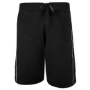 SEESTERN Herren Boardshorts Badeshorts mit Gummizug hinten& Eingrifftaschen XS-3XL /1744 Schwarz XS