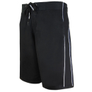 SEESTERN Herren Boardshorts Badeshorts mit Gummizug hinten& Eingrifftaschen XS-3XL /1744 Schwarz S