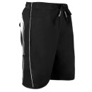 SEESTERN Herren Boardshorts Badeshorts mit Gummizug hinten& Eingrifftaschen XS-3XL /1744 Schwarz L