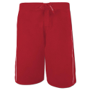SEESTERN Herren Boardshorts Badeshorts mit Gummizug hinten& Eingrifftaschen XS-3XL /1744 Rot XS
