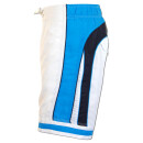 SEESTERN Herren Boardshorts Surfshorts Boardshort Badeshorts mit Gummizug hinten S-3XL mittellang 47-49cm /1944 Weiß L