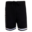 SEESTERN Herren Boardshorts Surfshorts Boardshort Badeshorts mit Gummizug hinten S-3XL mittellang 47-49cm /1943 Schwarz L