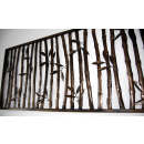 SEESTERN  Bambus Relief Wand Metal Deko Wandbild anthrazit Wandrelief 115 x 55cm /1685
