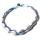 Seestern Halskette Modeschmuck aus Kaurimuscheln & geflochtenem Halsband/102 Tuerkis_ 1 Stueck