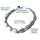 Seestern Halskette Modeschmuck aus Kaurimuscheln & geflochtenem Halsband/102 Tuerkis_ 1 Stueck