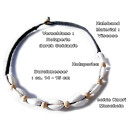 Seestern Halskette Modeschmuck aus Kauri Muscheln & Holzperlen /105 Braun_ 5 Stueck