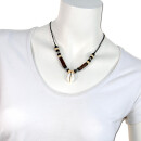 Seestern Halskette Modeschmuck aus Kauri Muscheln & Kokosperlen /108 Braun_ 5 Stueck