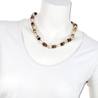 Seestern Halskette Modeschmuck aus Kauri Muscheln & Kokosperlen /109