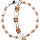 Seestern Halskette Modeschmuck aus Kauri Muscheln & Kokosperlen /109 Braun_ 5 Stueck