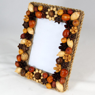 SEESTERN Deko Bilderrahmen Foto Rahmen mit Tropischen Naturprodukten 10x15cm