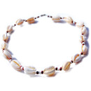 Seestern Halskette Modeschmuck aus Kauri Muscheln & Nylonperlen/112 Braun_ 1 Stueck