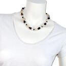 Seestern Halskette Modeschmuck aus Kauri Muscheln & Nylon-Kokosperlen /114 Braun_ 5 Stueck