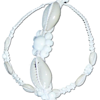 Seestern Halskette Modeschmuck aus Kauri Muscheln & geflochtenem Halsband/116 Diverse_ 5 Stueck
