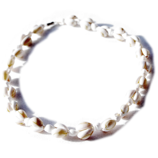 Seestern Halskette Modeschmuck aus Kauri Muscheln & Muschelperlen /117 Weiss_ 1 Stueck